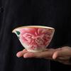 Chinese Ceramic Fair Cup Tea Infusers Handmade Flowers Teacup Household Tea Water Separation Tools Tea Set Accessories 140ml