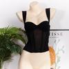 Women's Sexy Fishbone Bustier Camisole - Slimming Waist Zipper Bandeau Top