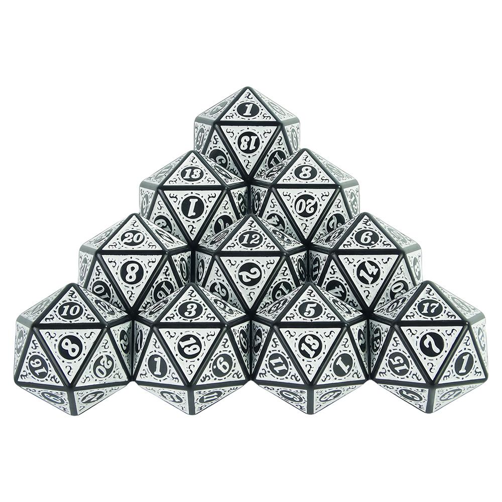 10ks 20stranná sada polyedrických kostek pro DND RPG hry na hrdiny a stolní hry