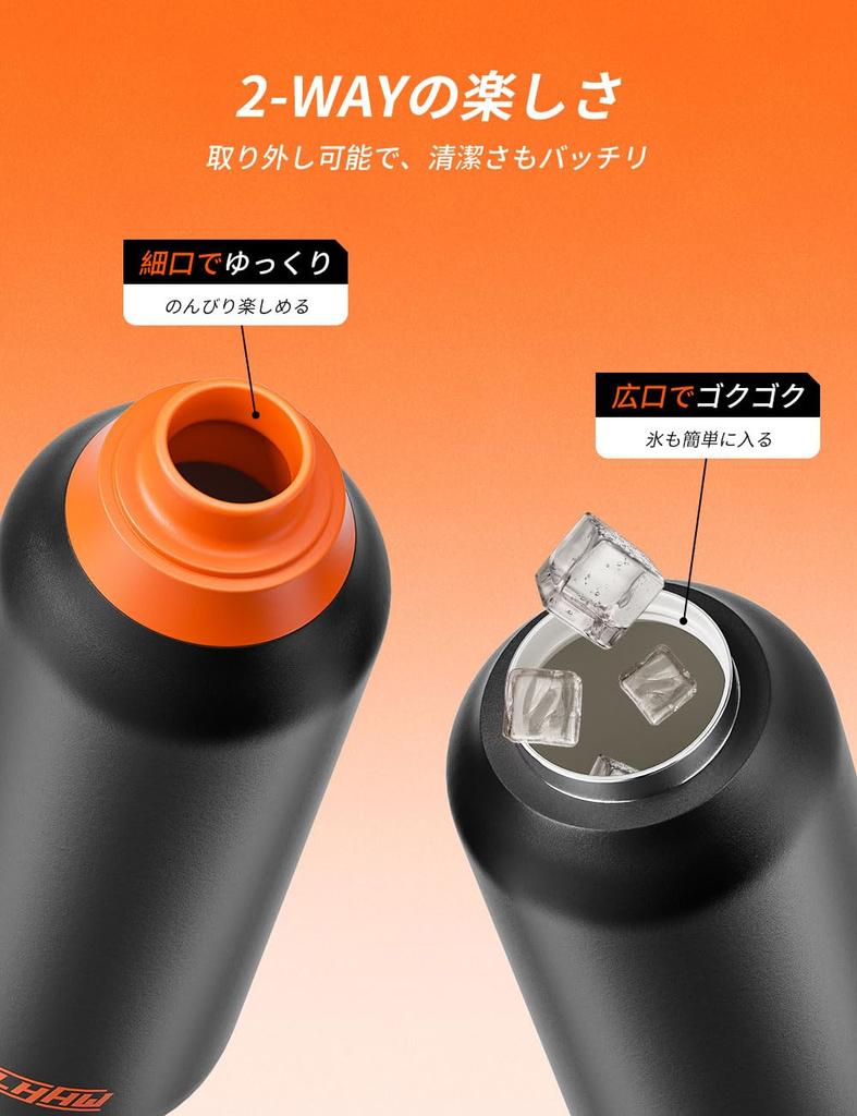 LHHW 1 Liter Ceramic-Coated Vacuum-Insulated Stainless Steel Water Bottle with 2-Way Opening, Direct Drinking & Wide Mouth, Ice Compatible, Keeps Hot