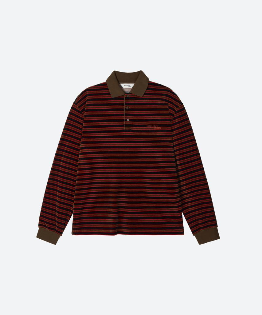 MOONSUN M.C Unisex, Velvet Stripe Pk Shirt / Brown