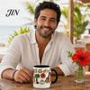 Home Office Coffee Mug Dominican Theme Mug, Ceramic Comfortable Grip Cup, Hot And Artistic Cold Drinks Safe for Use Drinking