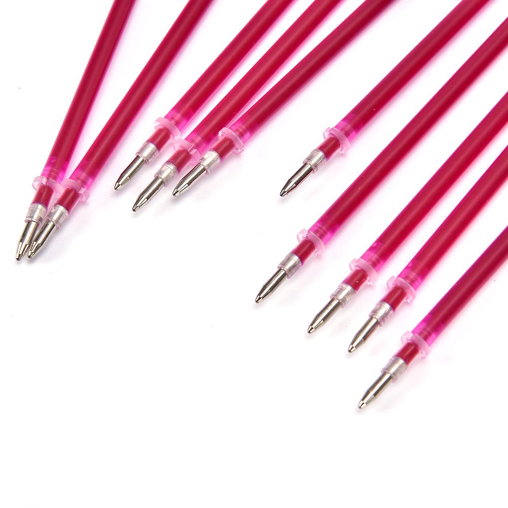 10Pcs Novelty Heat Erasable Refill Pens Disappearing High Temperature Marker Pen For Patchwork Fabric PU Leather Mark Tool