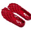 Sheepskin Version~ French Woven Mesh Hollow Flat Bottom Round Head Summer Sandals Fashion Pig Cage Shoes Red