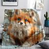 Fox Print Flannel Blanket, High quality Comfortable for All Seasons, Home Decor, Warmth and Comfort, Perfect for Christmas Gifts