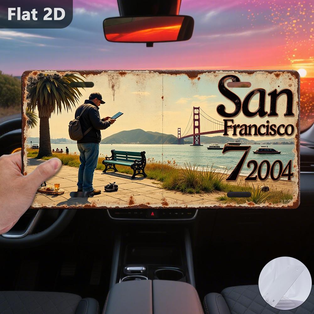 D Flat D Flat D Flat D Flat D Flat pc D Flat Printing Vintage Sign Outdoor Plaque Wall Decoration ( cm X
