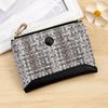 Woven Women's Short Wallet Fashion Change Bag Snap Zipper Coin Bag