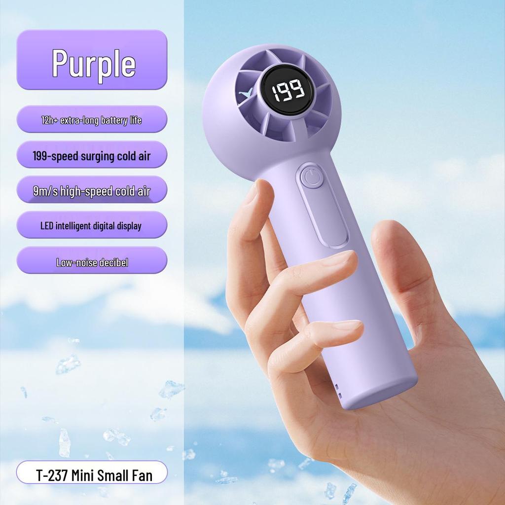 New T236 Handheld 199-speed High-speed USB Mini Digital Display Portable Turbo Fan