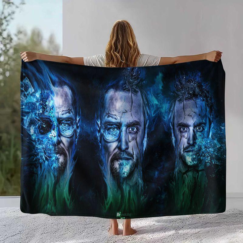 Classic Breaking Bad Walter TV Flannel Blanket,Ultra Soft Warm Plush Throw for Home Bedroom Bed Sofa Cover Office Picnic Gift