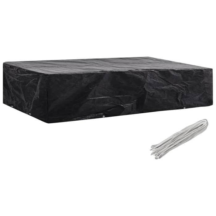 Housse de chaise de jardin VIDAXL - 218 x 77 x 55 cm - Noir - Imperméable et résistante aux UV