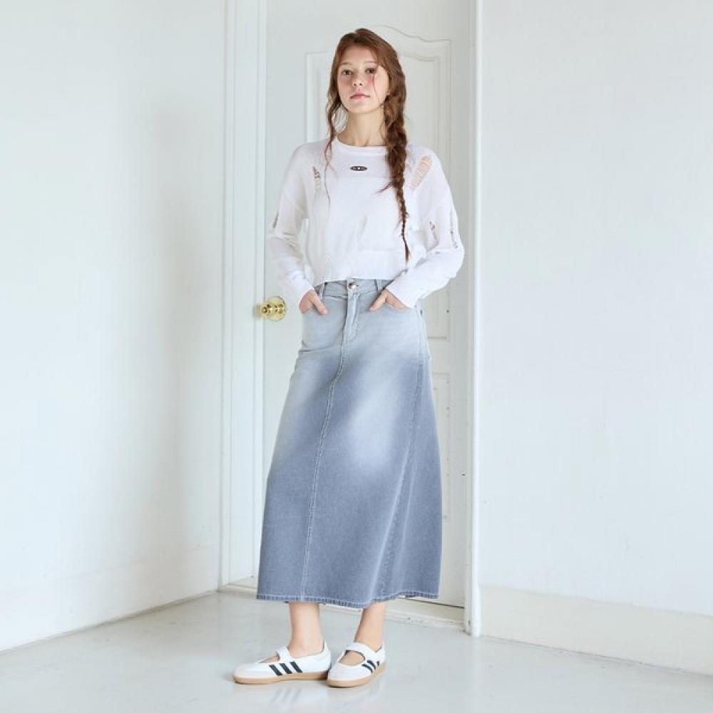 Egoist Destroyed Embroidery Knit Top  Es2okl06 