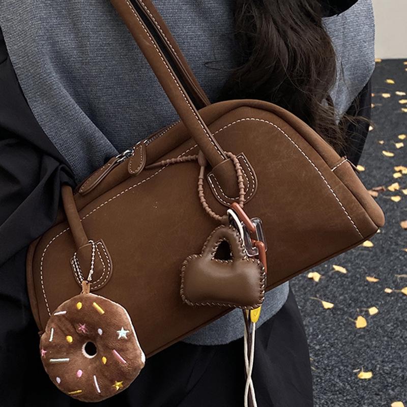 Retro Simple Fashion Baguette Bag Autumn New Pillow Bag Underarm Bag Women's Fashionable Casual Shoulder Bag