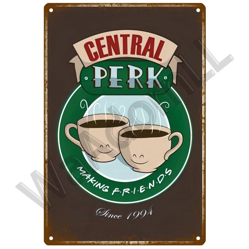 Letrero de Metal Decoración Retro Café Vintage Letrero de Lata Placa Placa de Metal Arte de Pared Pósters Para Cocina Bar Cafetería Habitación Pintura de Hierro Retro