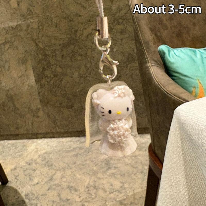 1 OR 10 PIECES Sanrio Hello Kitty Key Rings Chocolate Mushroom Hellokitty Japanese Charms Y2K Phone Chain Decoration Pendant Girls Present