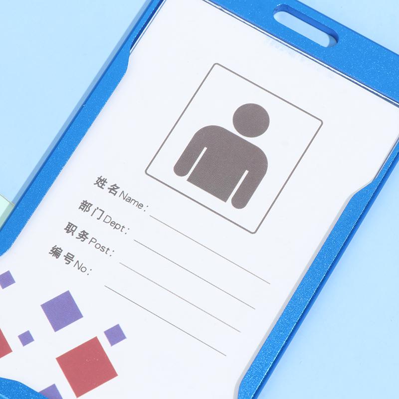 Metal Id Badge Card Holder Business Pass Tag Holder Office Supplies Card Holder