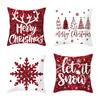 Christmas Pillowcase Snowflake Letter Light Luxury Home Sofa Festive Pillowcase Decoration