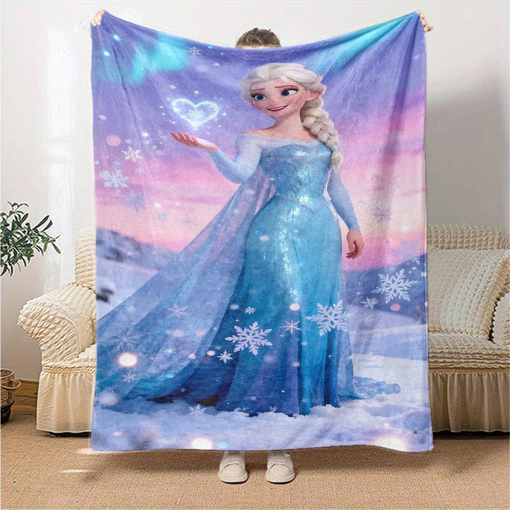 1 szt. Koc Elsa Kraina Lodu Lekki Flanelowy Rzut na Kanapę Łóżko Podróż Kemping Salon Biuro Kanapa Fotel