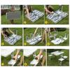 Portable Folding Picnic Table with 4 Seats Aluminum Alloy for Outdoor Camping Beach Brushed Silver