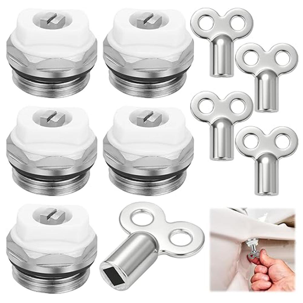 

5 pcs Radiator Exhaust Valves with 5 Exhaust Keys for Manual Exhaust