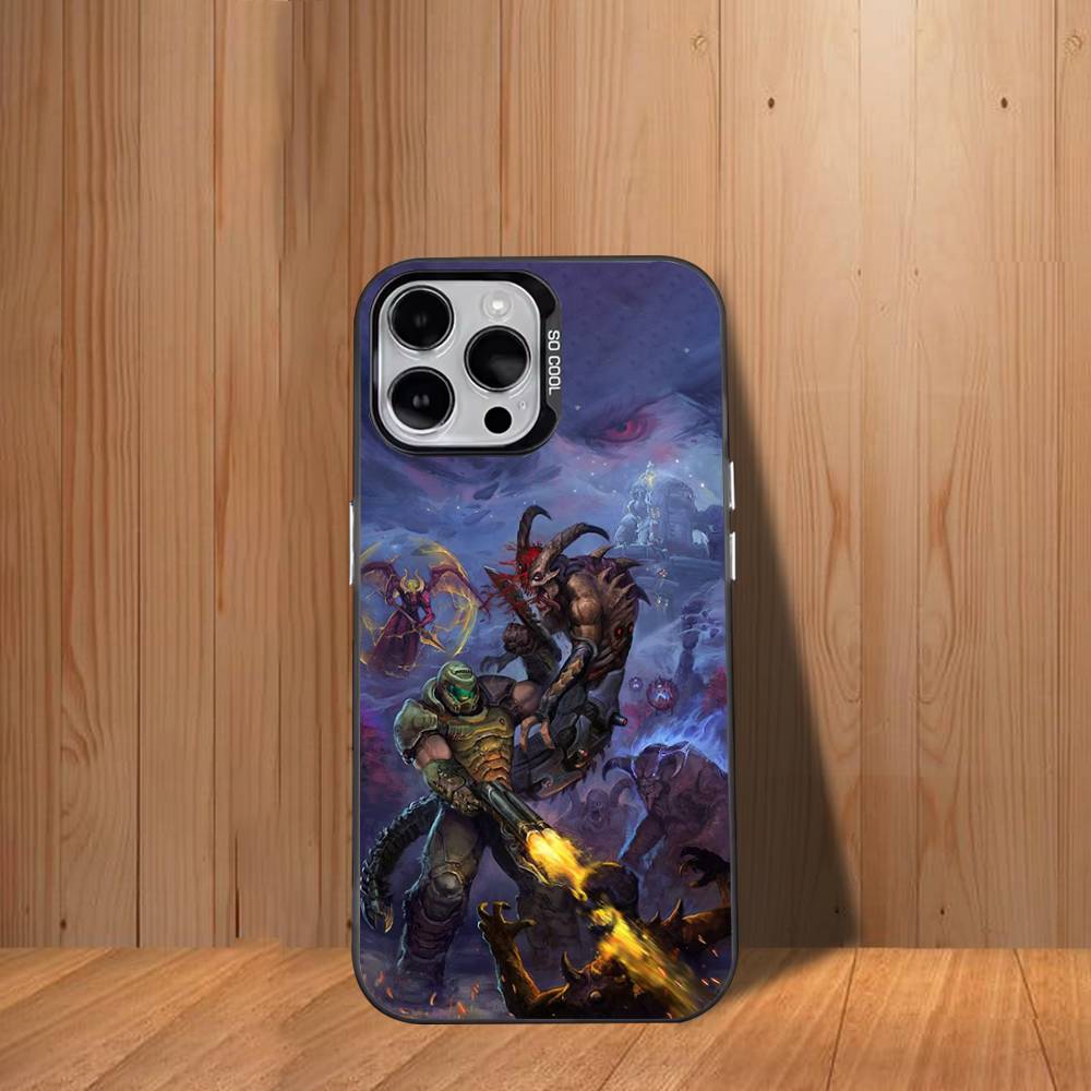 

G-Game C-Doom-ES Phone Case For iPhone 17,16,15,14,13,12,11,Mini,Pro,SE,MAX White Matte Shockproof Cover iPhone17Pro