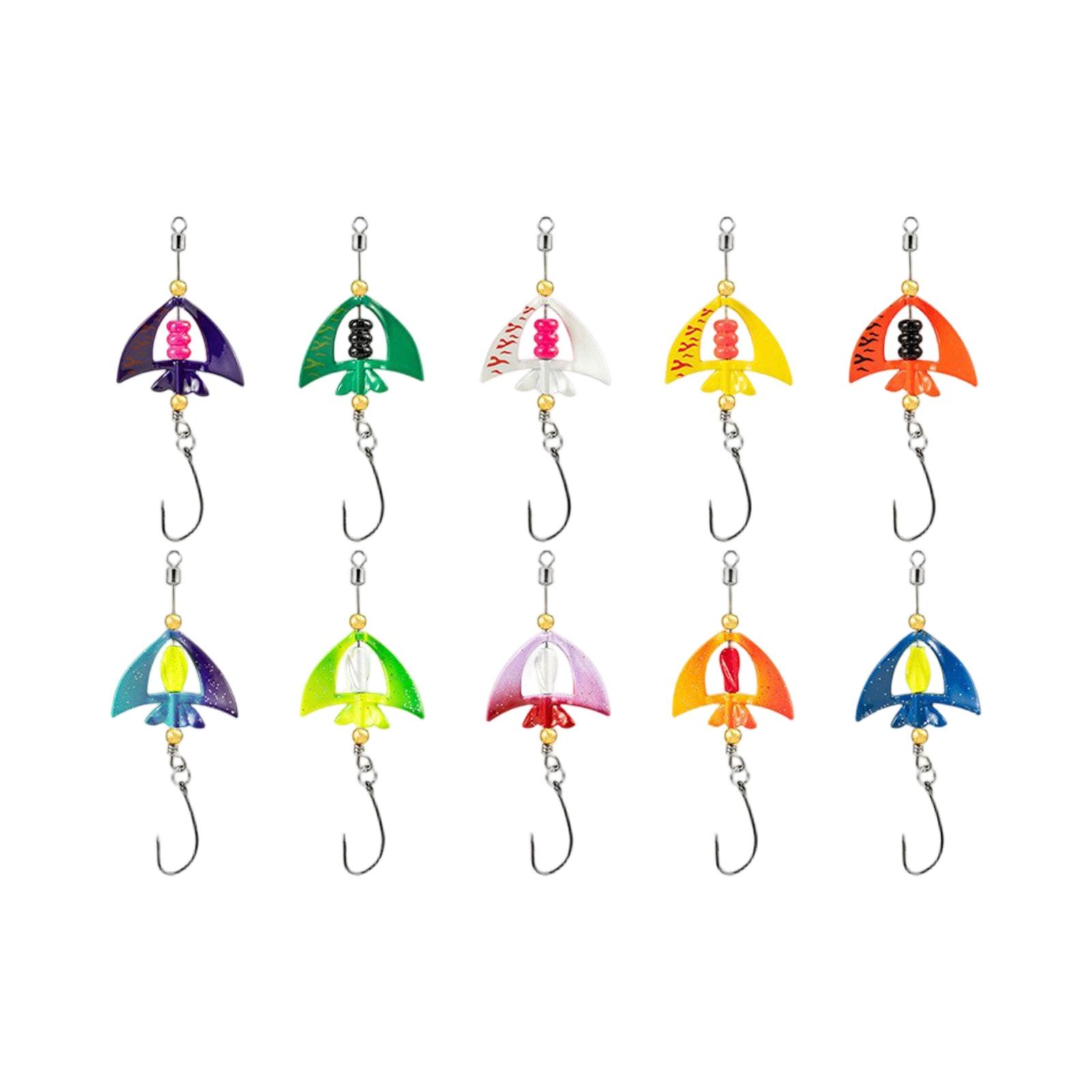 

Блестящий Декорированный Жесткий Набор из 10 Предметов Снастей для Ловли Большеротого Басса One Size