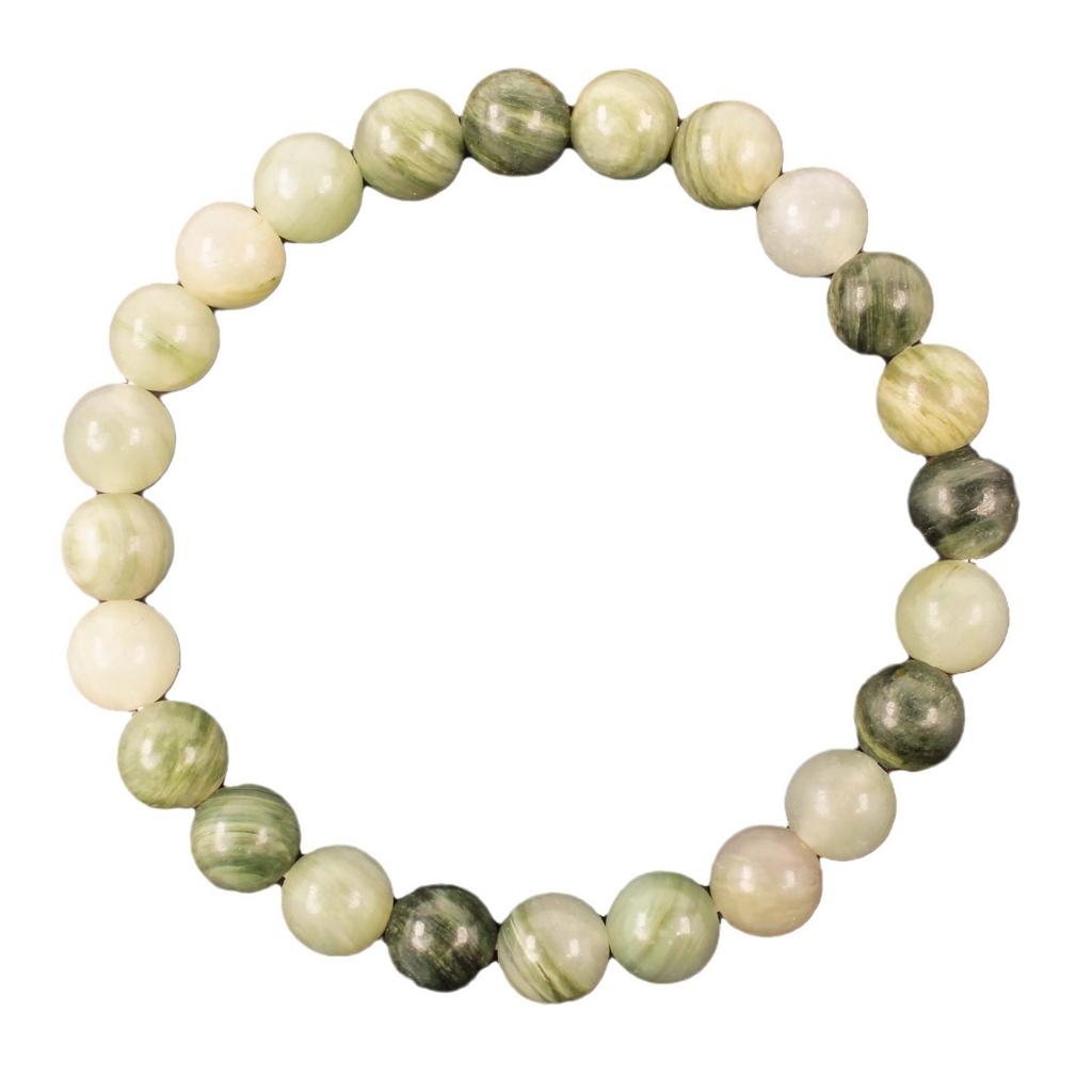 Festive Gifts Green Seraphinite and Moonstone Beaded Bracelet Fresh Natural Fashion Jewelry for Women Daily Wear Gift Simple Elegant Accessory