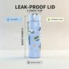 1PC Astronaut Rocket Sticker Pack 750ml Color Plastic Sports Water Bottle Leakproof Flip Straw Lid Suitable for Sports Office Home Use