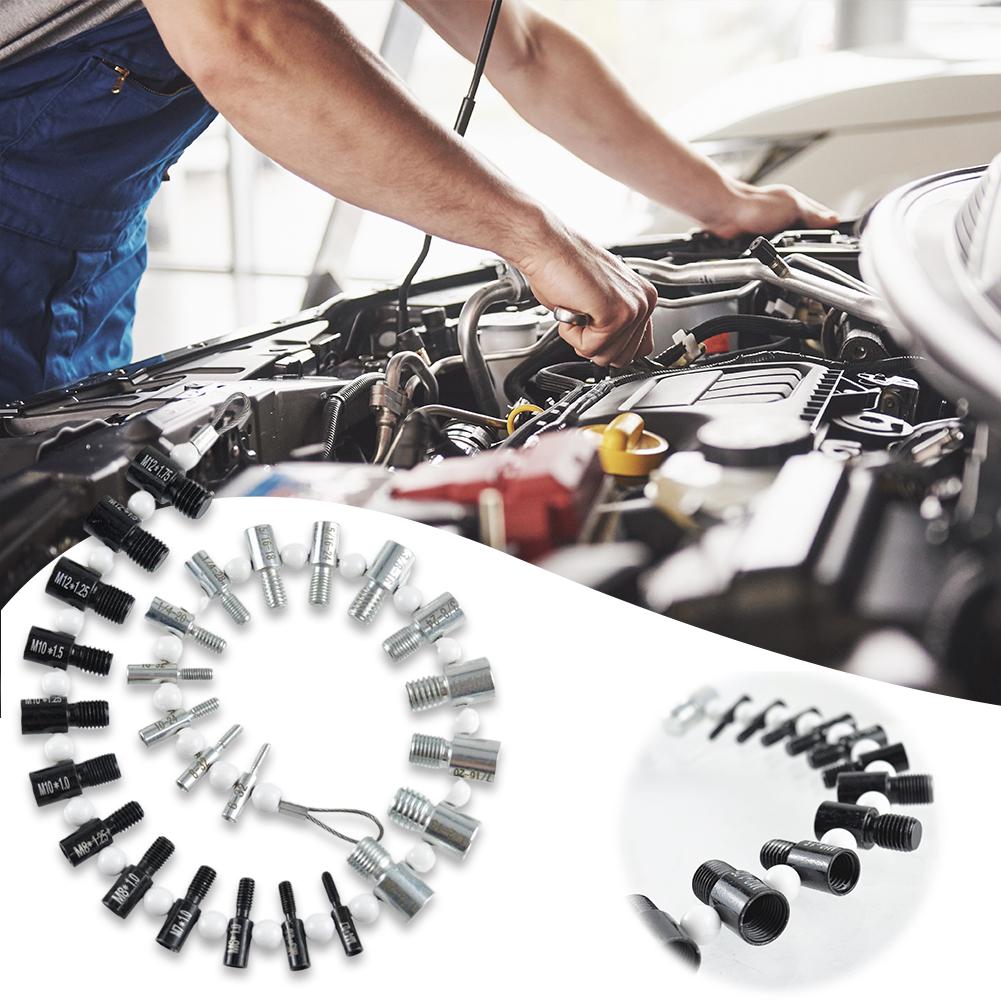 Inch & Metric Thread Tester 23 Inch & 21 Metric Sizes Inch & Metric Bolt Nut Screw Thread Checker Bolt 26 Male/Female Gauges