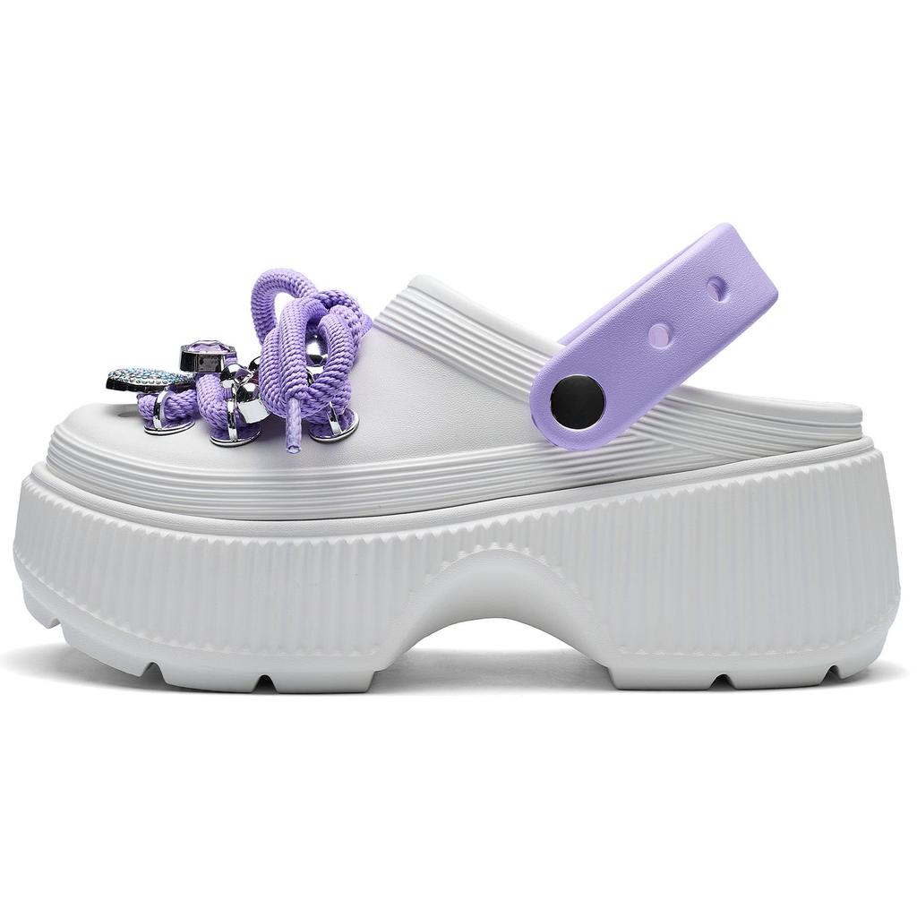 Kappa Back To Back Summer Lightweight Trendy Fashion Cute Unique Breathable Thick Sole Increase Women Shoes White K0F25LL56CJ-6337