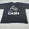 Johnny Cash Shirt Adult Extra Extra Large Black Country Music Singer Songwriter Unisex T-Shirt