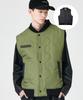 Gostreet Reversible Quilted Vest Denim/Khaki