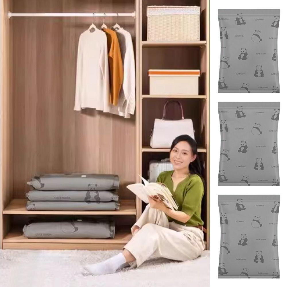 Reusable Vacuum Bags for Travel Folding Waterproof Vacuum Compression Bag Space Saver Dustproof Luggage Vacuum Storage Bag
