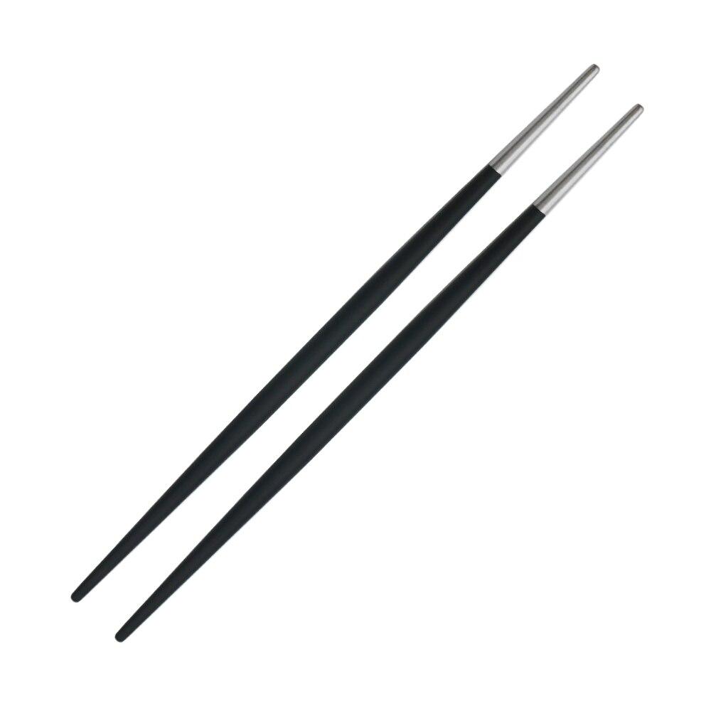 1Pair Reusable Chopsticks Metal Colorful Chopsticks Anti-scalding Tableware 304 Stainless Steel Dinnerware Sushi Food Chopsticks
