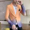Blazer Pánské pánské sako s přechodovým oblekem Korejský styl Slim Fit Ležérní Muži Módní Trend Šaty Bunda