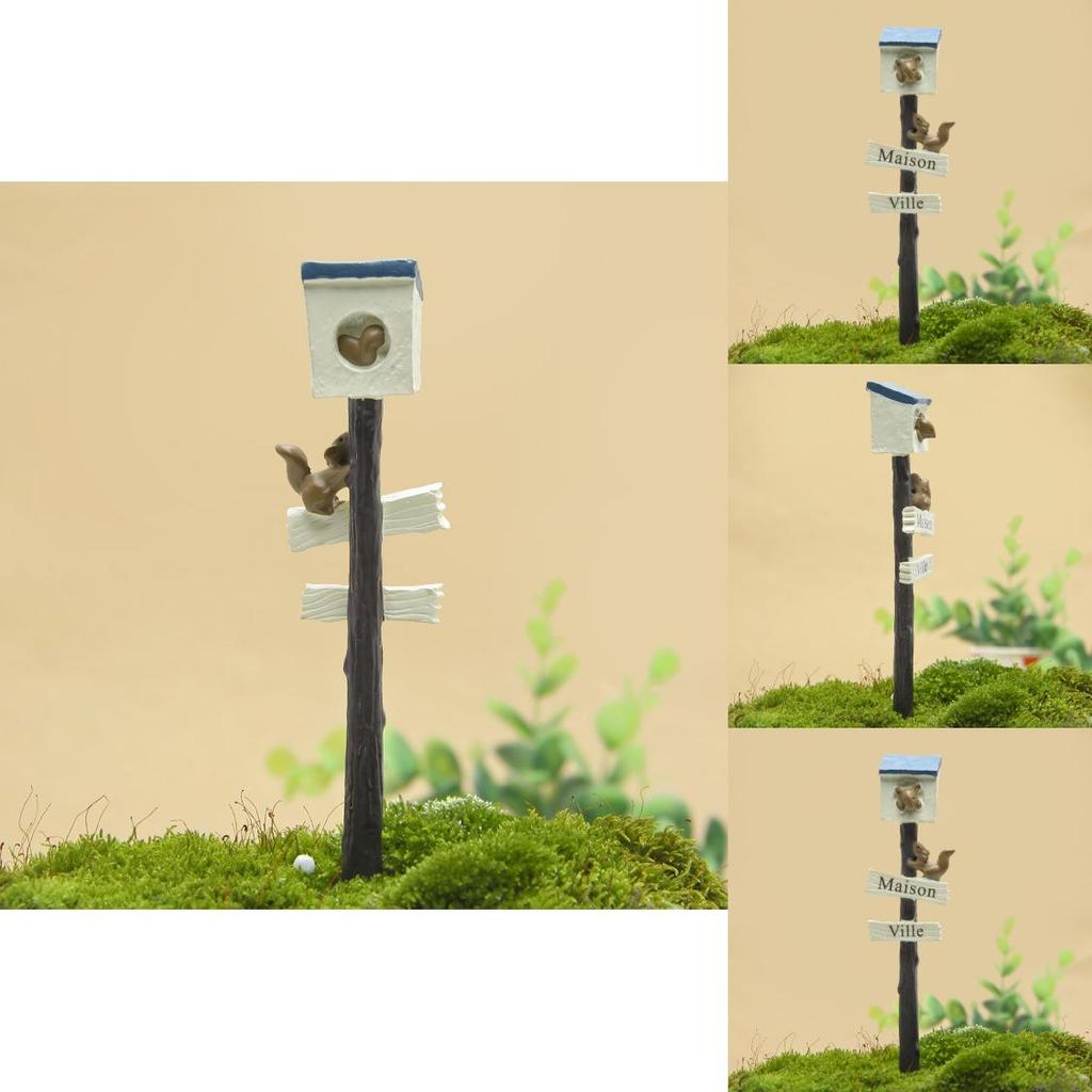 Squirrel Creative Mailbox Microscopic Scene Decoration Props Mini Ornament Model