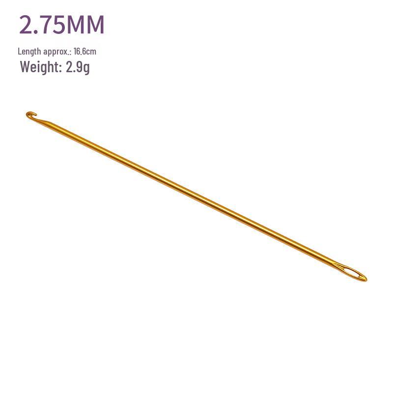 SKC Aluminum Single Head Crochet Hook with Holes - DIY Knitting Tool & Afghan Sweater Needle