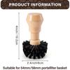 1pcs Coffee Portafilter Basket Cleaning Brush, Stiff Bristles And Wood Handle, Coffee Accessory, Coffee Filter Brush Fits For 54mm/58mm Espresso