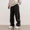 Men's Retro Streetwear Embroidered Casual Pants for Spring and Fall
