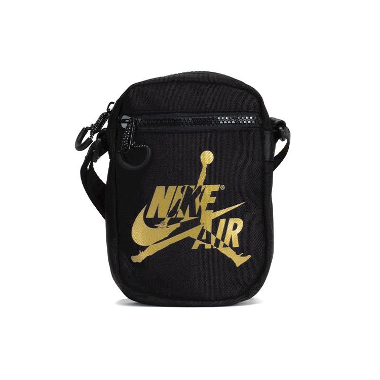 

New Jordan Polyester Cell Phone Pouch Shoulder Bag Crossbody Bag Mini Unisex Black Gold Logo 9A0314-429 16.0*6.1*22.1CM
