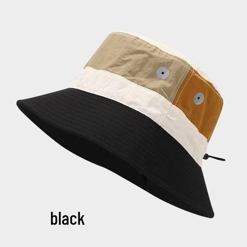Men's Quick-Dry Color Block Sun Hat, UPF Sun Protection, Waterproof & Breathable; Ideal for Spring/Summer Outdoor Hiking & Sports.