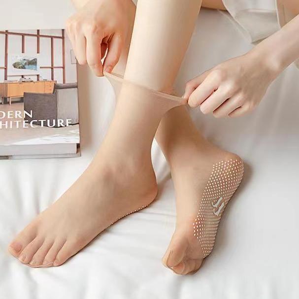 

1/5/10/20 пар женских носков ультратонкие шелковые носки прозрачные носки невидимые носки шелковые носки против затяжек противоскользящие носки 10 pairs кофейный