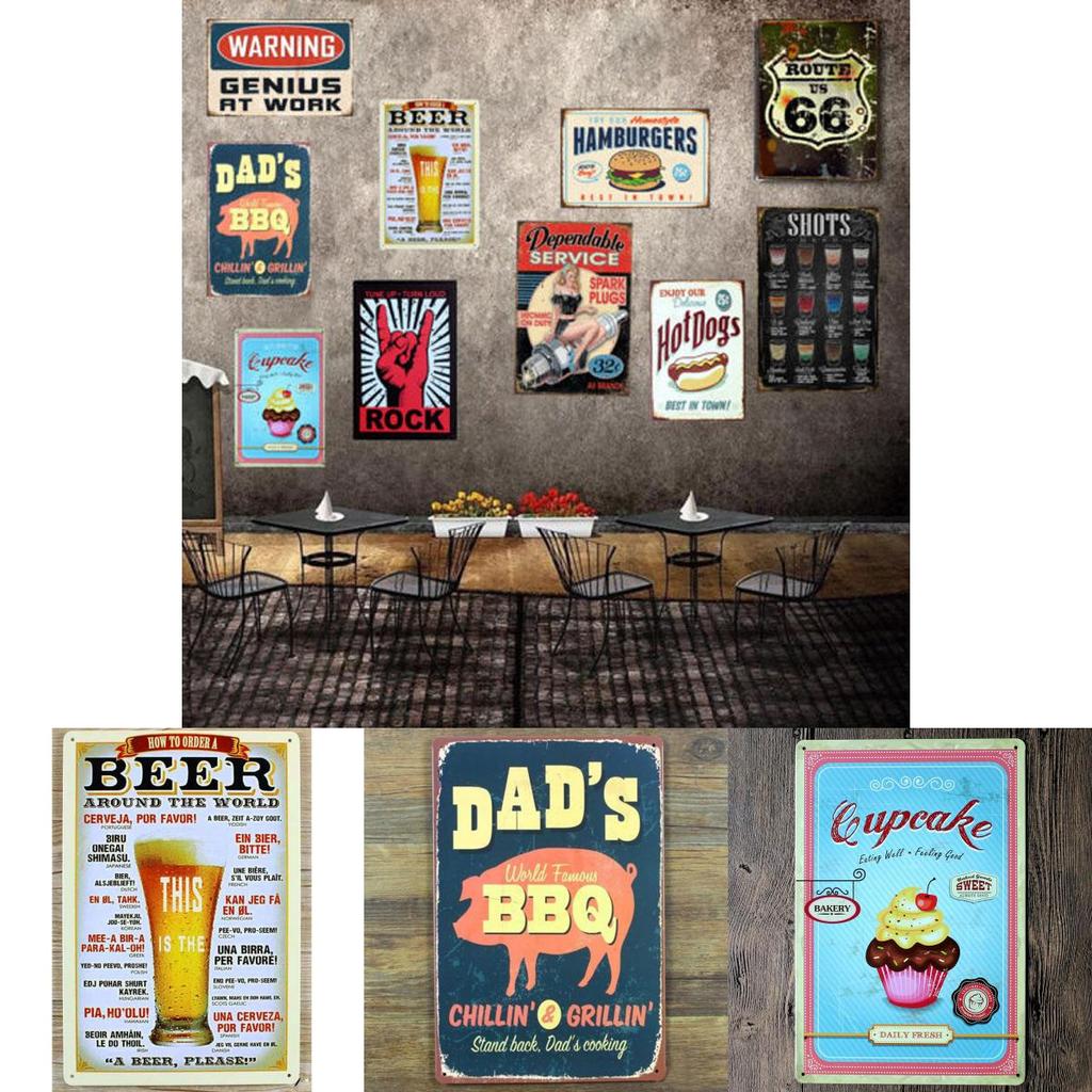 Retro Metall Blechschild Plakette Mit Vintage Charme Für Bar Und Café Wanddeko Kunst