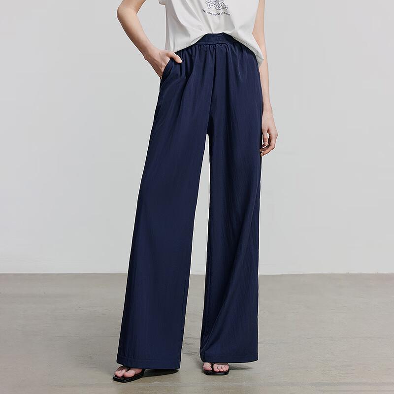 Chuyu Women's Relaxed Antibacterial Cotton T-shirt & Wide-Leg Pants Set