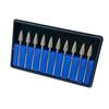10pcs/set Dental Part Electroplated Diamond Point Polisher Dental Low Speed Handpiece HP Burs Dental Lab Nail Drill Bits