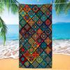 Boho Tribal Beach Towel Geometric Print Microfiber Quick Dry Bath Towel Beach Blanket