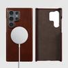 For Samsung S26 Ultra Case Magnetic Magsafe Oil Wax Genuine Leather Phone Cases For Galaxy S25 S24 S23 S22 Cover Wireless Charge