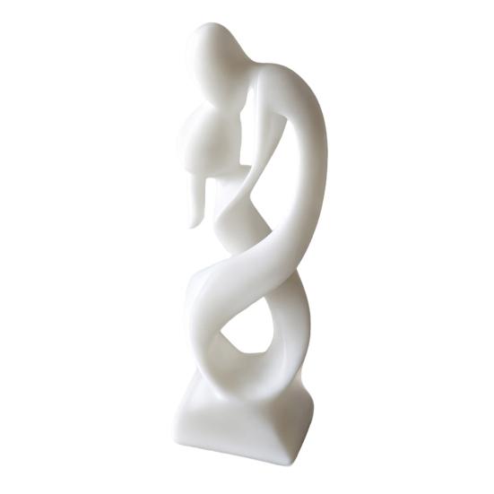 Kiss of Love Figurine, 3D Printed Kissing Couple Statue, White Abstract Art Man And Woman Sculpture for Home Table Shelf Entrance Cabinet Decor