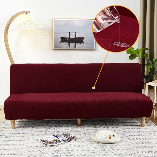Wasserdichte elastische Stretch-Sofahülle Einfache Armlose Couch-Schutzhülle Für Wohnzimmer Heimdekoration