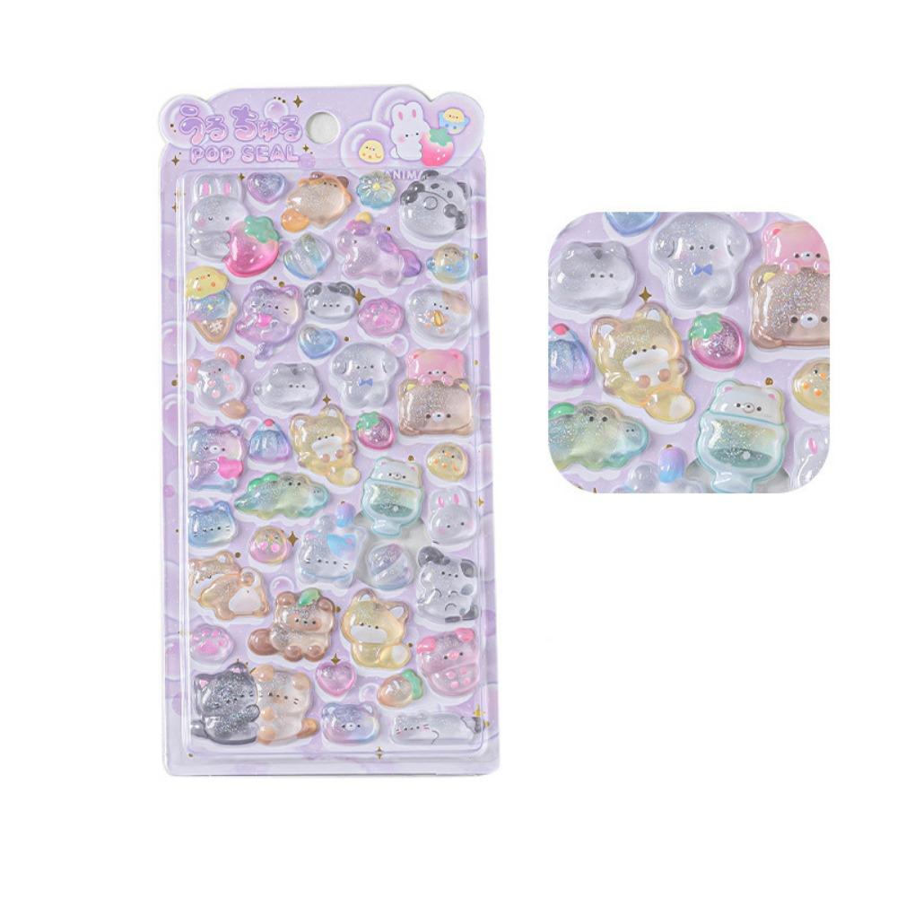 Aesthetic 3D Decor Stickers Cute DIY Toy Stickers Funny Candy Animal Drop Sticker  Decoration