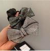 Diamond Bow Hair Ring Japanese Wavy Hair Tie Shiny Head Flower Tie Hair Rubber Band Korean Girl Women Head Rope